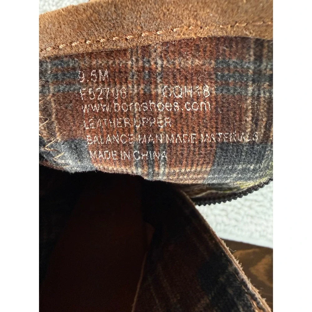 Born Brown Suede Ruched Ankle‎ Boots Women Size 9.5 M Block Heel Side Zip